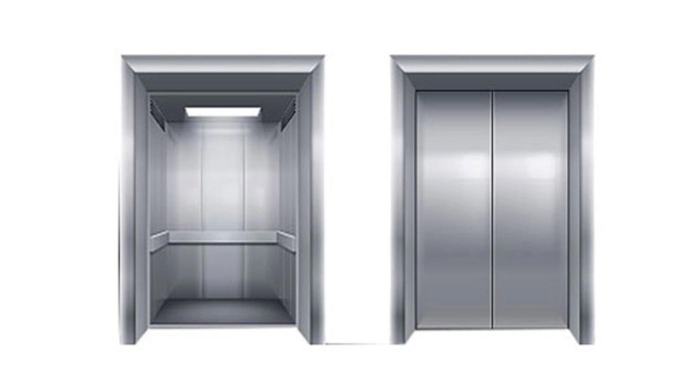 The difference between the elevator cabin door and the elevator door