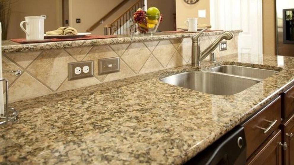 All kinds of stones on kitchen cabinets