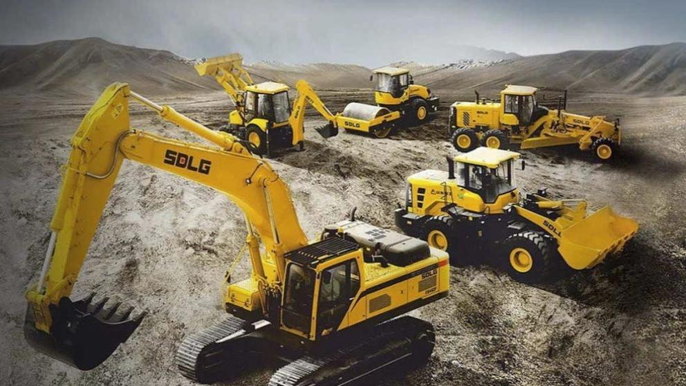 Parts of road construction and mining machinery