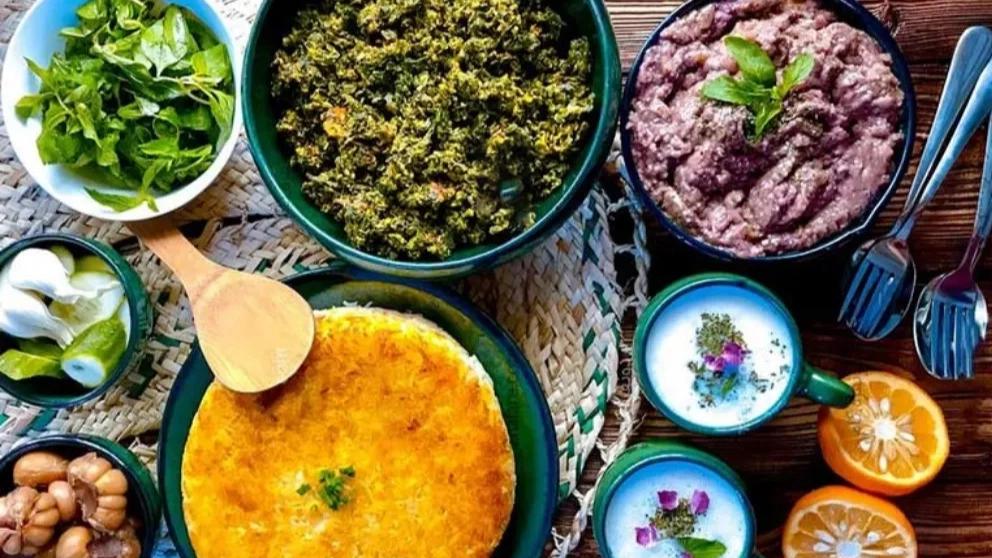 جميع أنواع الأطباق المحلية من جيلان