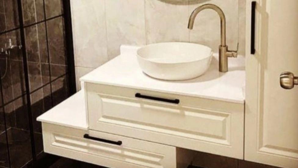 What is a cabinet vanity?