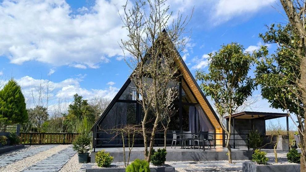 Kiralık lüks ahşap kır evi