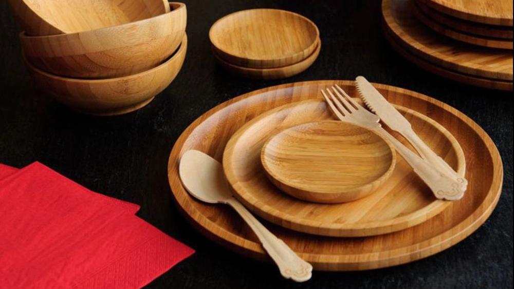 All kinds of bamboo dishes in Zanbil home appliances store