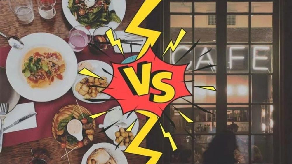 The difference between a cafe and a restaurant in Shahr Shab