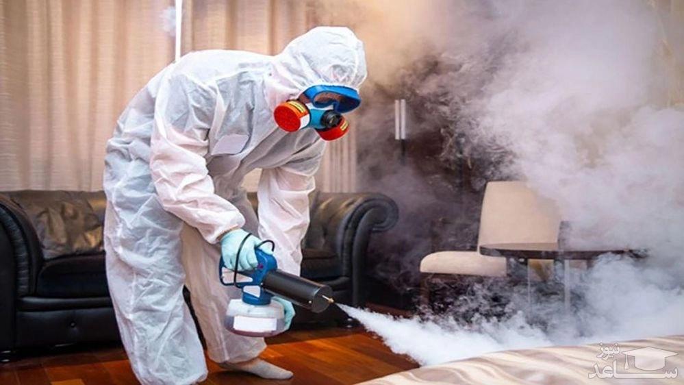 Spraying houses in Shiraz