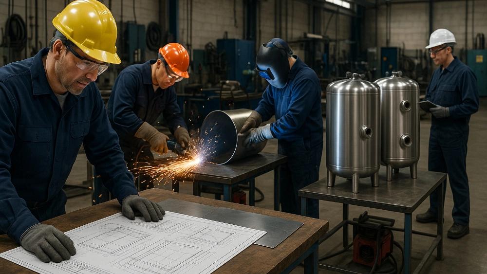 Introduction to the process of making metal tankers in the theoretical brothers workshop