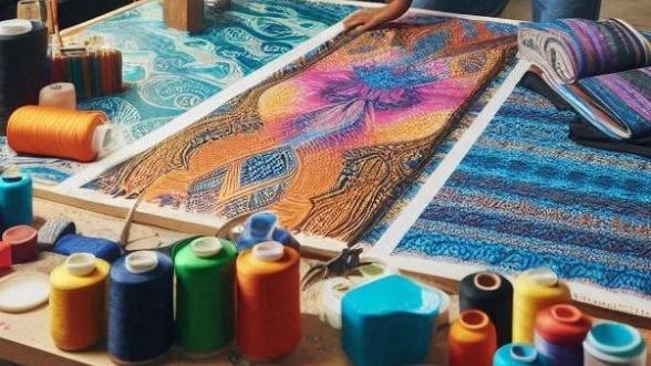 التطبيقات الإبداعية للطباعة على النسيج والنايلون في Isfahan للعلامة التجارية