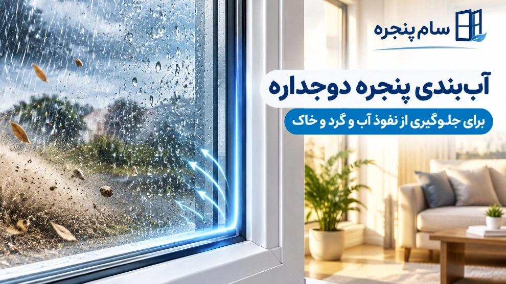 Sealing double-glazed windows to prevent water and dust from entering Karaj