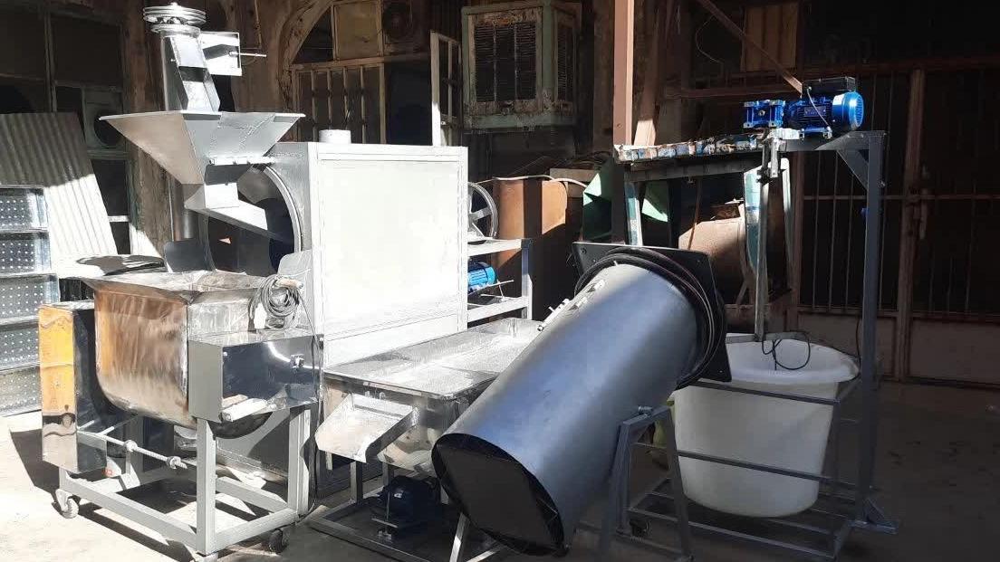 The price of nut cooking and dry fruit salting machine in Tehran