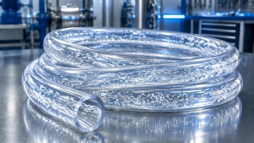 Size 2 transparent hose with full fluid flow monitoring
