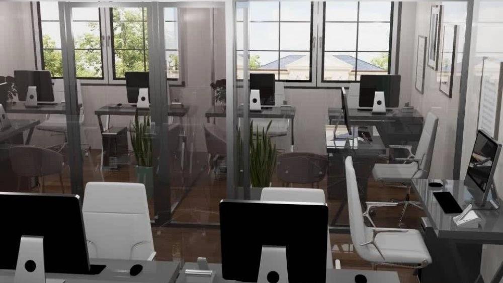 Implementation of single glass partition for offices in Tehran
