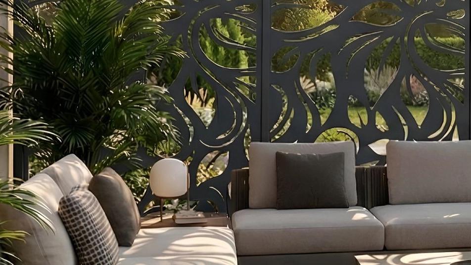 Designing a patterned metal panel for separating space in Tehran