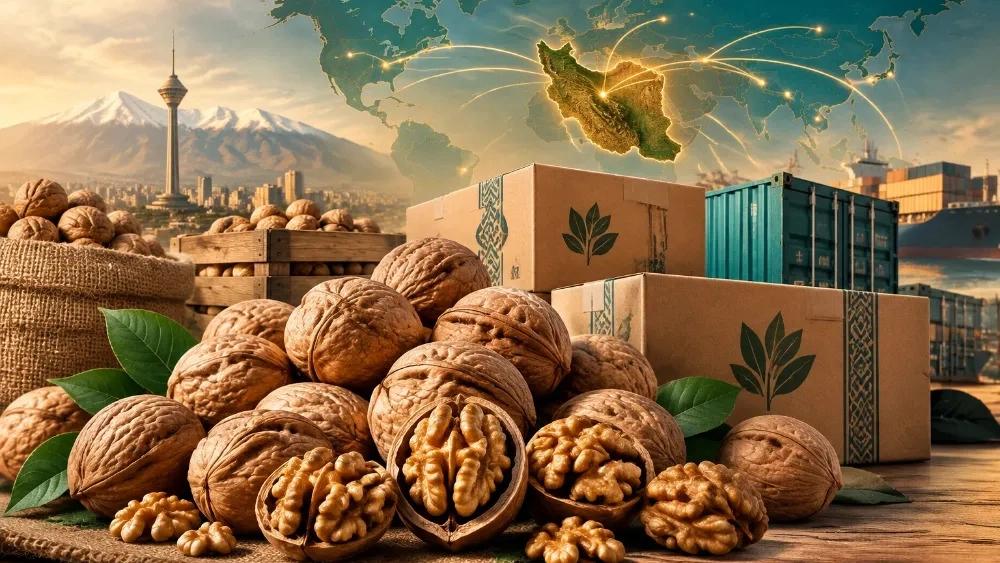 Wholesale sale and export of walnuts in Tehran with Bahalu Trading