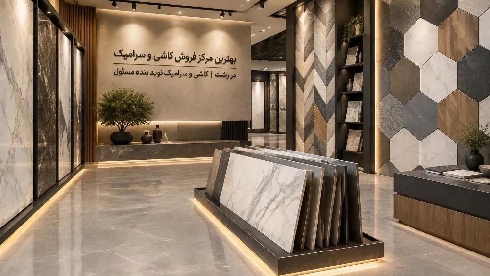 The best ceramic tile sales center in Rasht