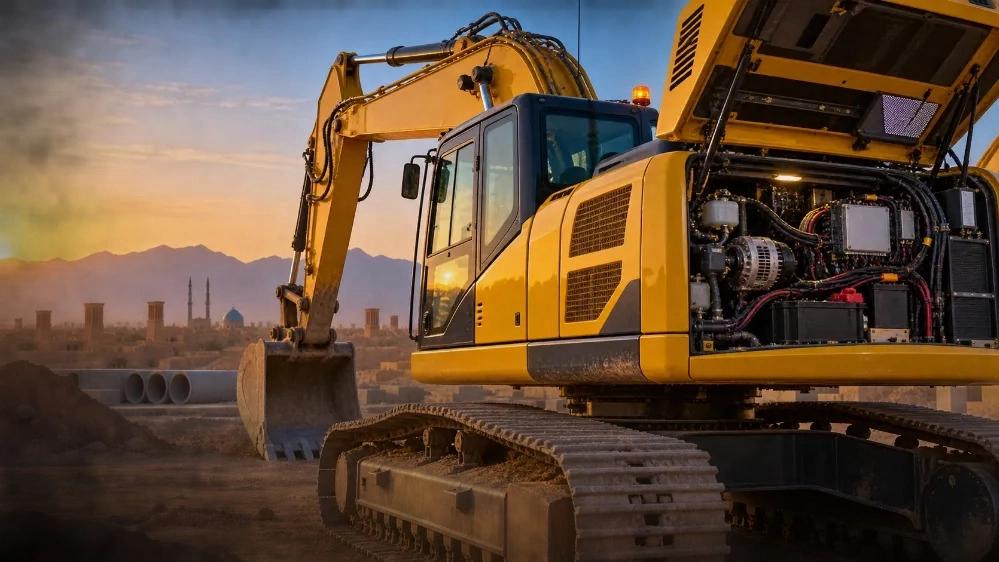 Excavator electrical repair in Yazd with on-site troubleshooting