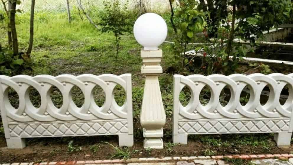 Stone fence and concrete fence