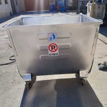 سطل زباله شهری گالوانیزه 1100لیتری