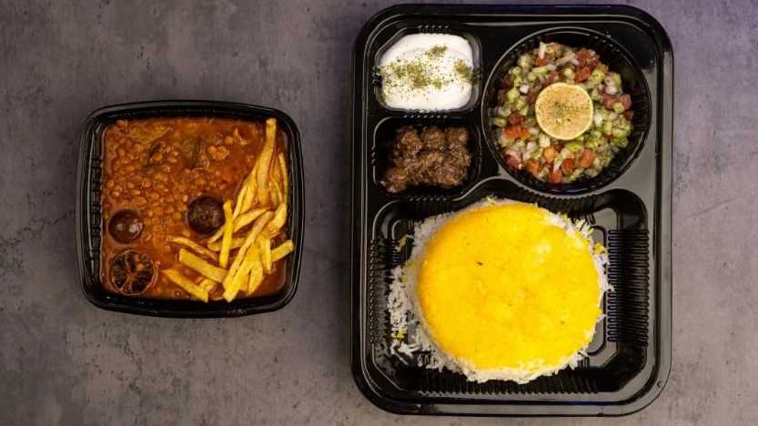 چلوخورشت قیمه سیب زمینی