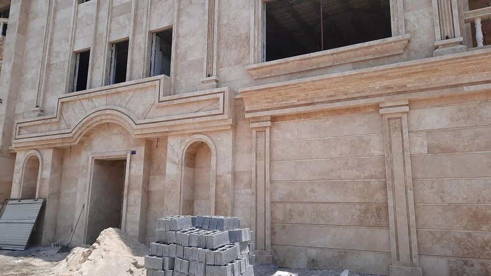 Implementation of the facade of the building in Amlesh