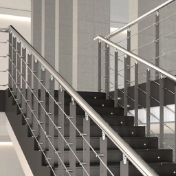 Interior decoration design, implementation and installation of steel and glass fence in Lahijan