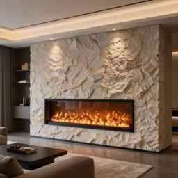 Electric and gas flame-front fireplaces in Tehran