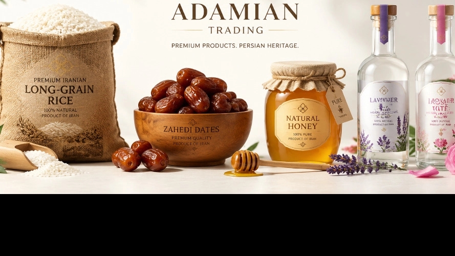 Adamian Trading, import and export of Iranian rice and Zahedi dried dates in Kashan