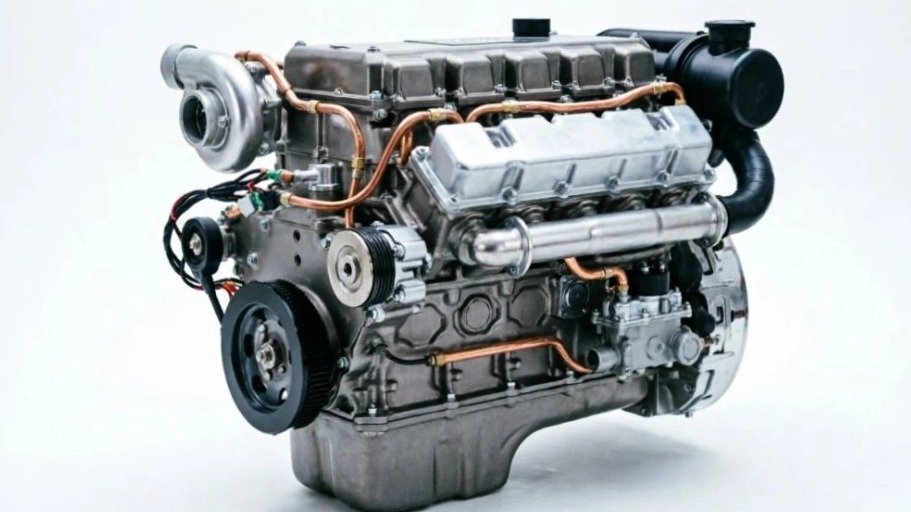 Repaired Dutis 912 engine to be installed on Sociance Vision mixer chassis