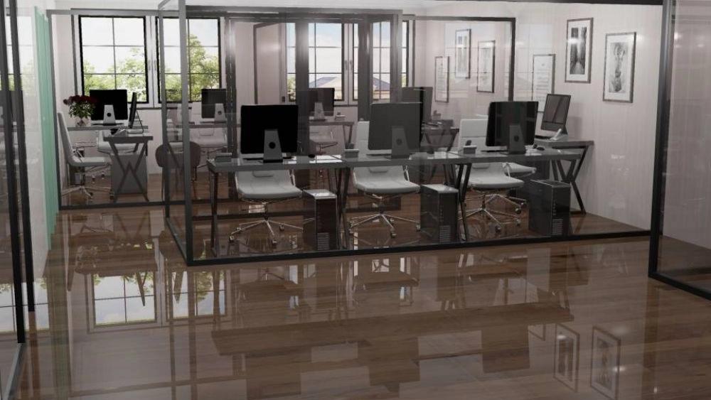 The price of a double-walled office partition in Karaj