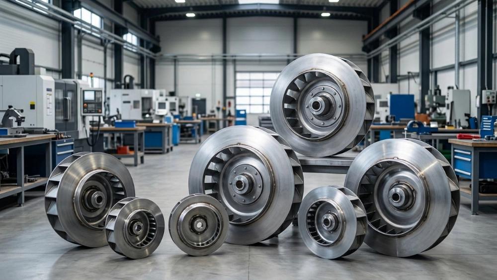 Manufacturer of backward centrifugal fan impeller in different dimensions