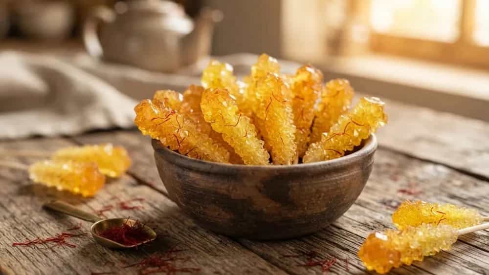 Special saffron lollipop, a suitable choice for serving and selling