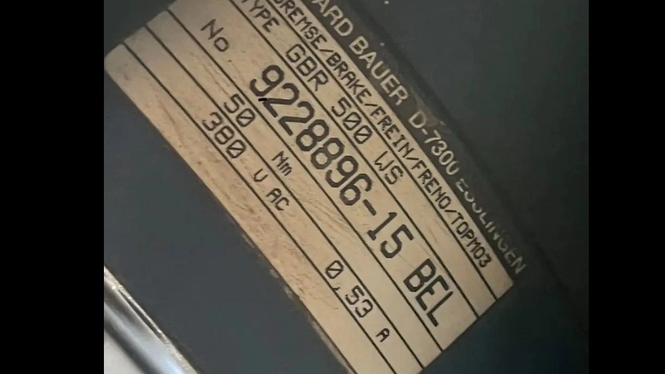 ترمز الکتریکی EBERHARD BAUER مدل GBR 500 WS ترمز الکتریکی مدل GBR 500 WS از شرکت EBERHARD BAUER .