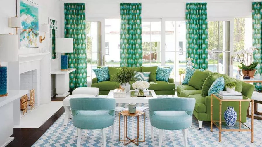 How to match the color of the curtain with the decoration?