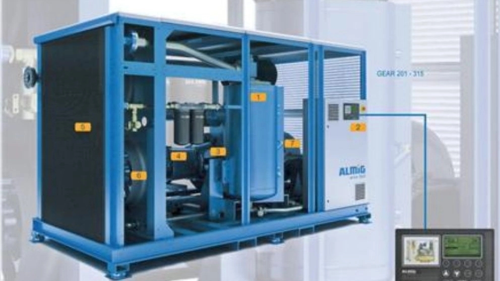 Types of screw and Atlas Copco Foroughi compressed air compressors in Tehran