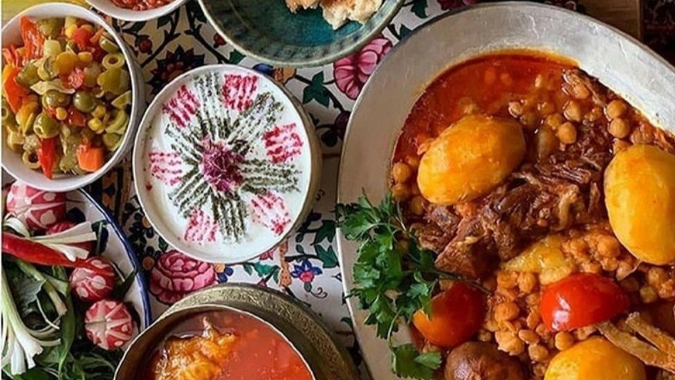 Takht Suleiman restaurant garden, all kinds of kebabs in Kermanshah