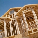 Cutting pine wood, covering the building with forest wood in Rasht Gilan
