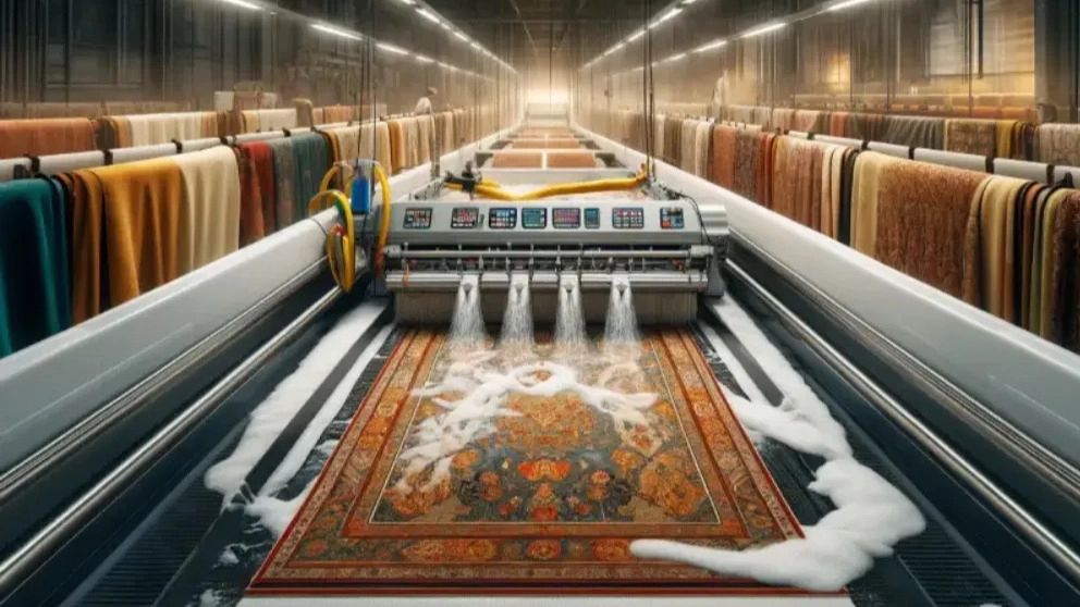 Washing all carpets with nano carpet shampoo