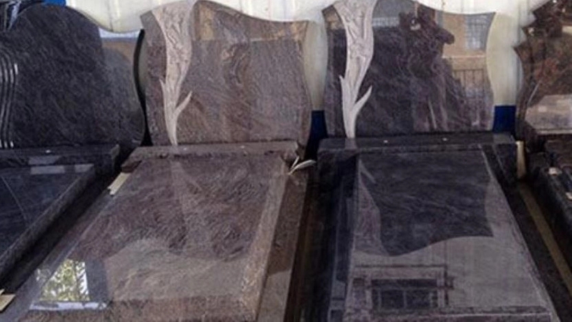 Granite tombstone