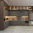 Purple Cabinets and Decoration, Design and Construction of MDF Wooden Cabinets in Tehran
