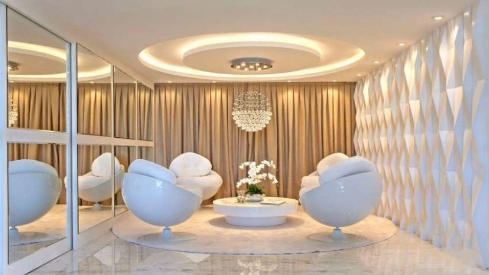 Konaf online Ansari, implementation of false ceiling and wall in Tehran