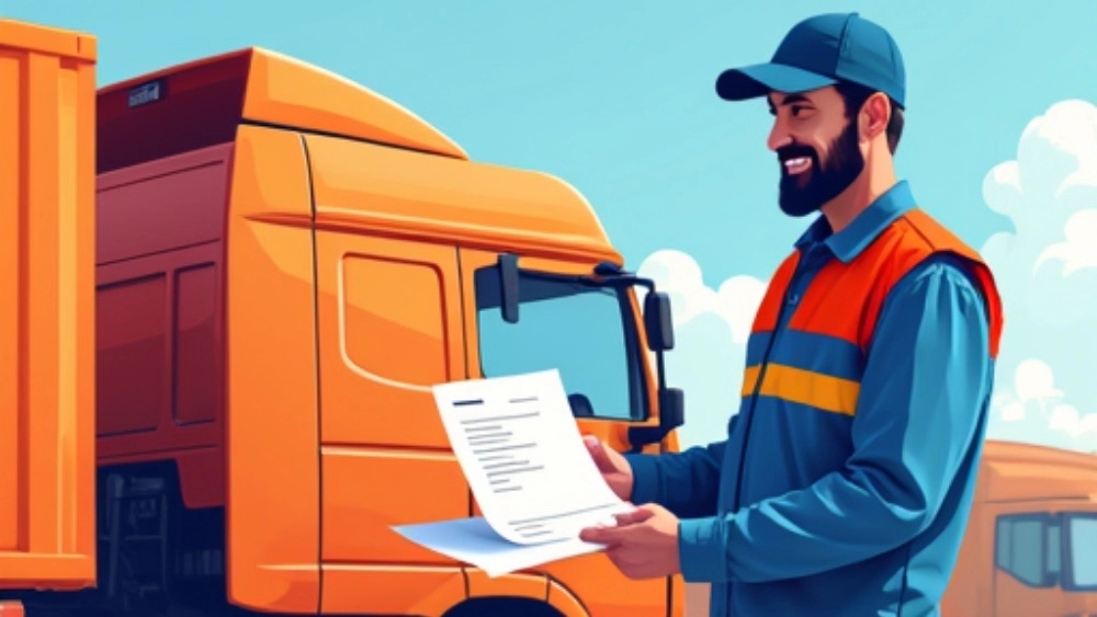 Issuing a bill of lading by Amin Port Nick for drivers