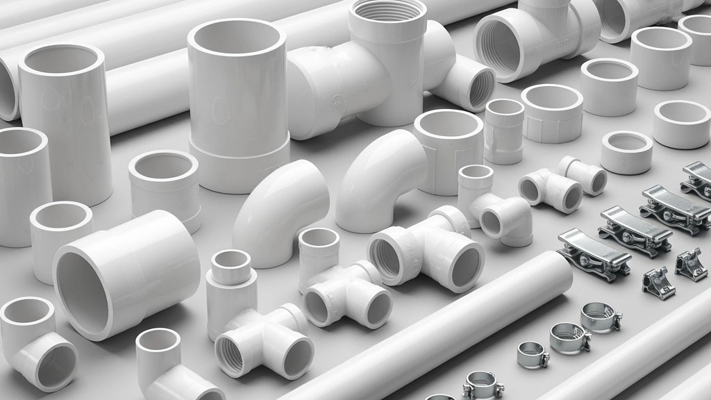 Types of Polypropylene Pipes and Fittings White tube pp
