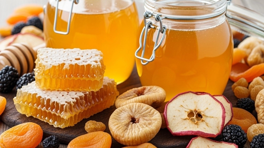 Sale of quality honey and dried fruits from the Nuts Store of Vakili