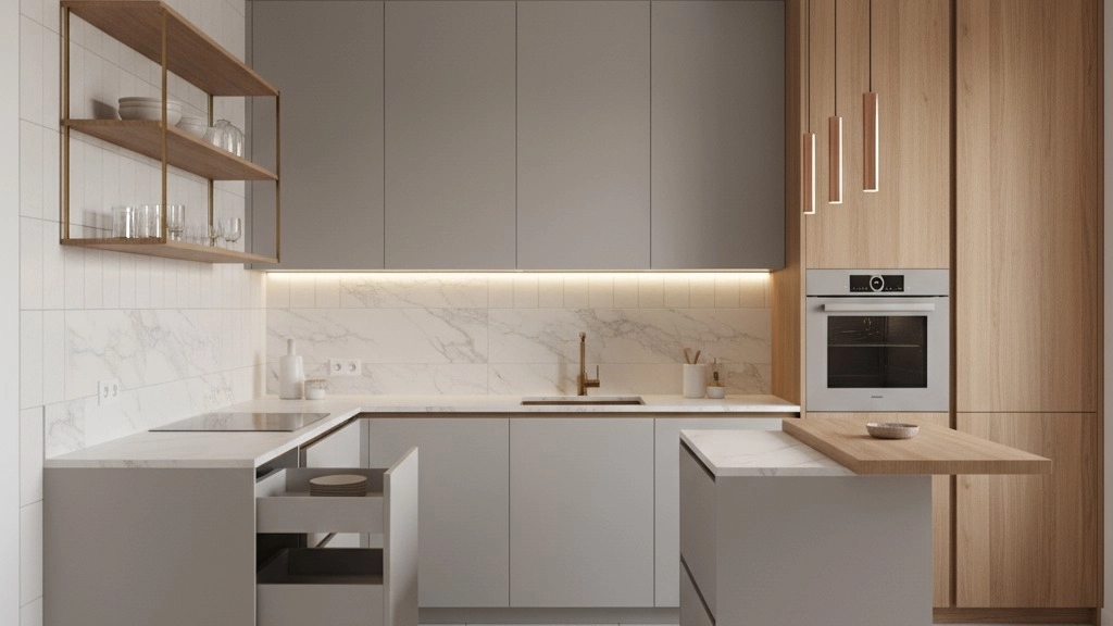 Small kitchen design with diba cabin