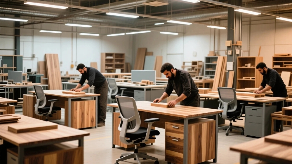 Production of custom office furniture in Tehran