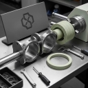 Ehsan Hydraulics, packing lathe, repair of twin backup jack seals with German sheet in Tehran