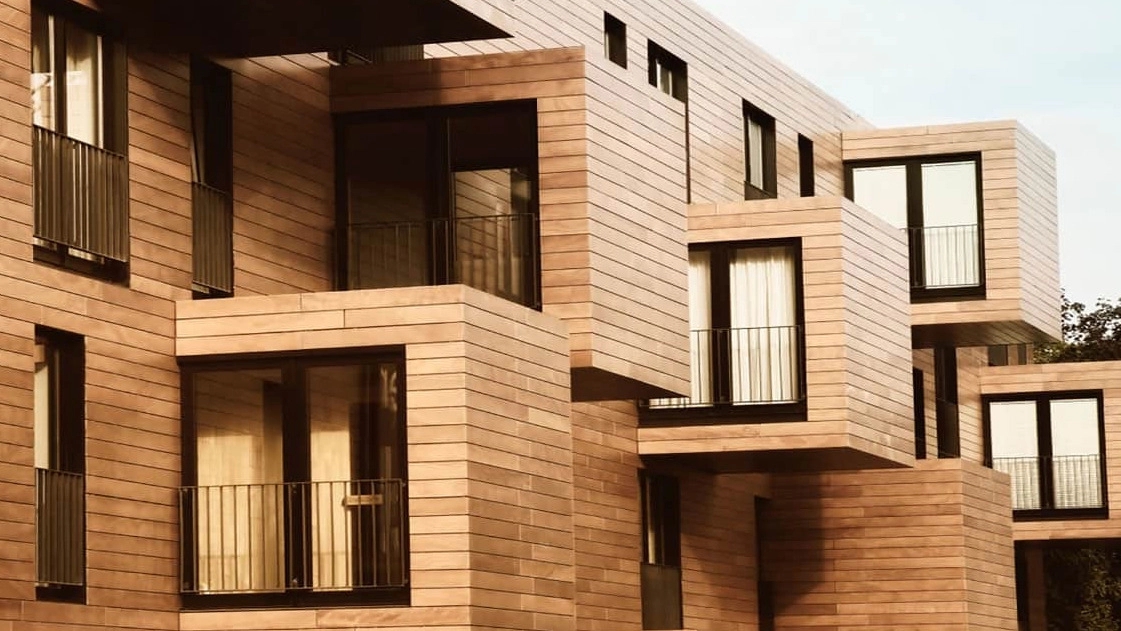 Wood Master decoration, tile implementation and wooden facade in Tehran
