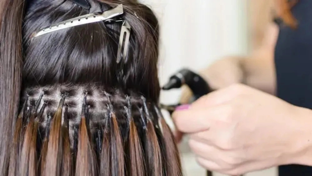 Sahar Extension, natural hair extension installation service in Rasht
