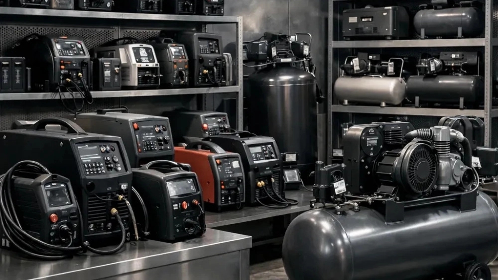 Elahi tools store, sale of point welding machines and air compressors in Tehran