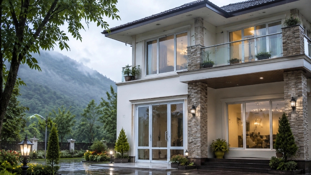 Installation of double-glazed doors and windows with tempered glass in Fuman