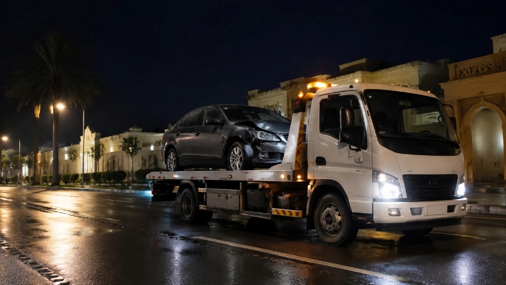 Round-the-clock towing for safe car transportation in Borujerd